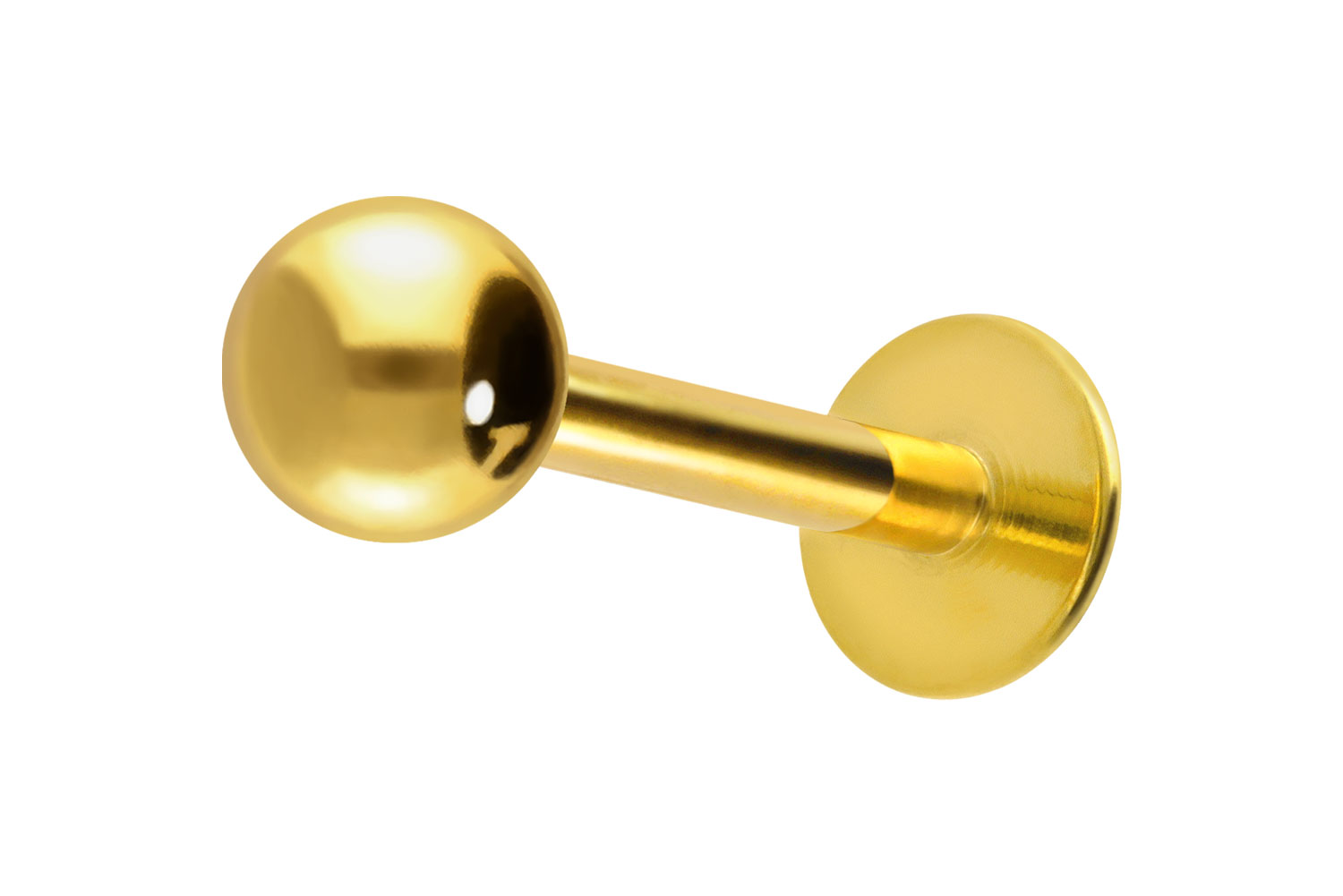 Titan Labret Piercing ABGERUNDETE PLATTE